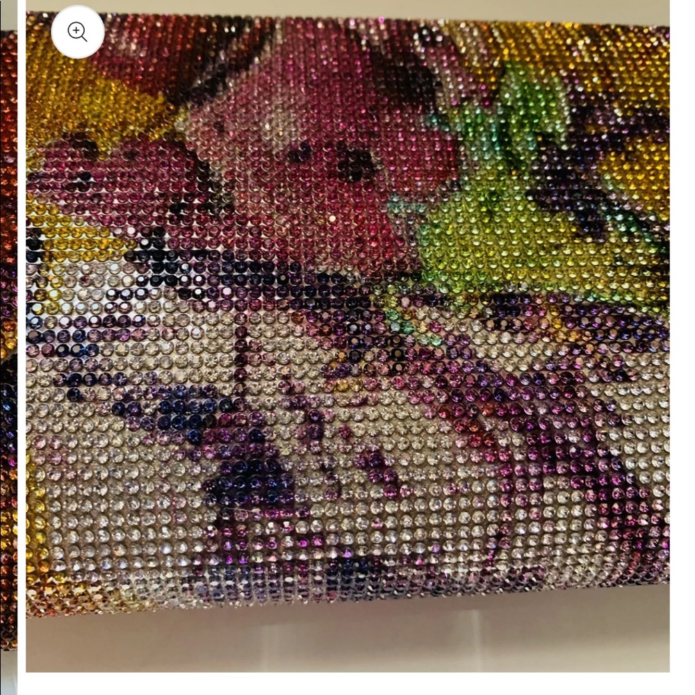Fully Color Rhinestone Envelope Convertible Shoulder Bag NEW - Picture 4 of 5
